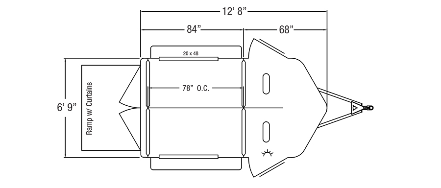 Sundowner Sportman Bumper Pull Trailer Floorplan