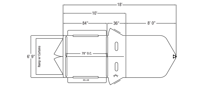 Sundowner Sportman Bumper Pull Trailer Floorplan