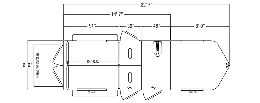 Sundowner Sportman Bumper Pull Trailer Floorplan
