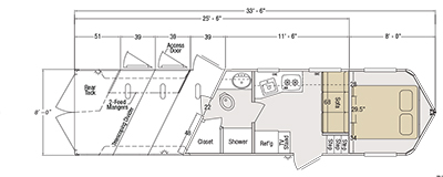 Sundowner Sportman Bumper Pull Trailer Floorplan