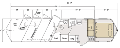 Sundowner Sportman Bumper Pull Trailer Floorplan