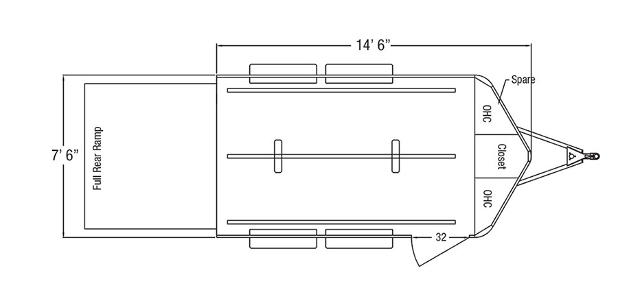 Sundowner Motorcycle Transport Trailer Floorplan