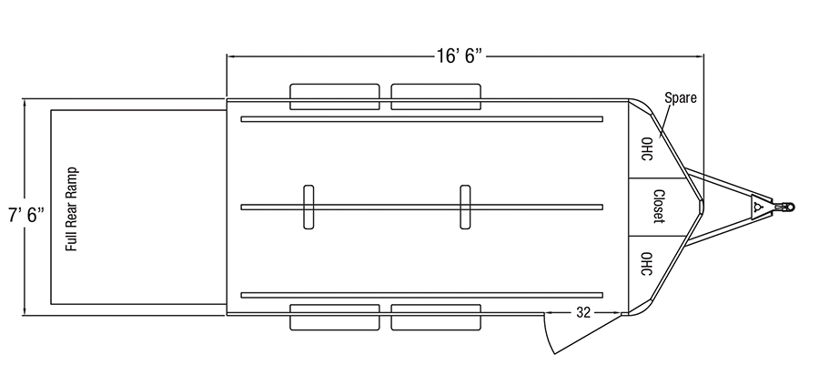 Sundowner Motorcycle Transport Trailer Floorplan