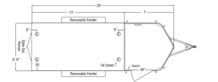 Sundowner Sportman Bumper Pull Trailer Floorplan