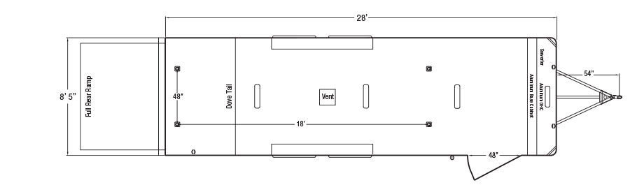 Sundowner 28ft Race Series Trailer Floorplan
