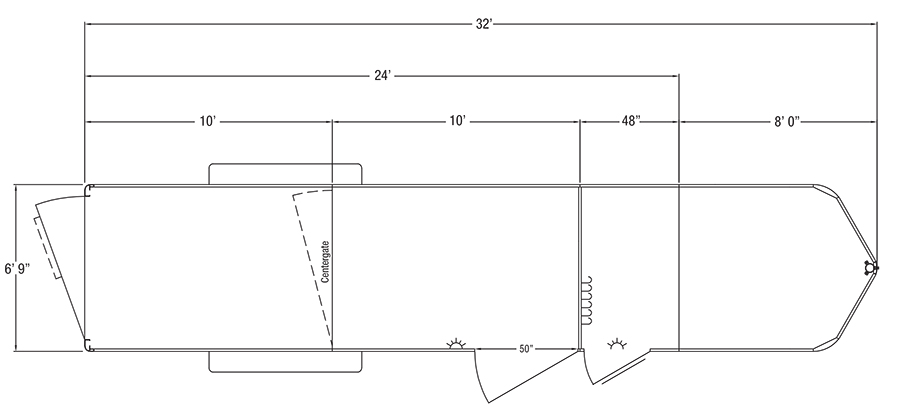 Sundowner Sportman Gooseneck Trailer Floorplan