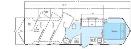 Sundowner Special Edition Living Quarter 8008 Floorplan