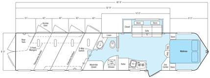 Sundowner Sportman Bumper Pull Trailer Floorplan