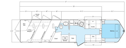 Sundowner Sportman Bumper Pull Trailer Floorplan
