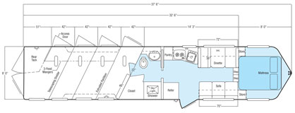 Sundowner Sportman Bumper Pull Trailer Floorplan