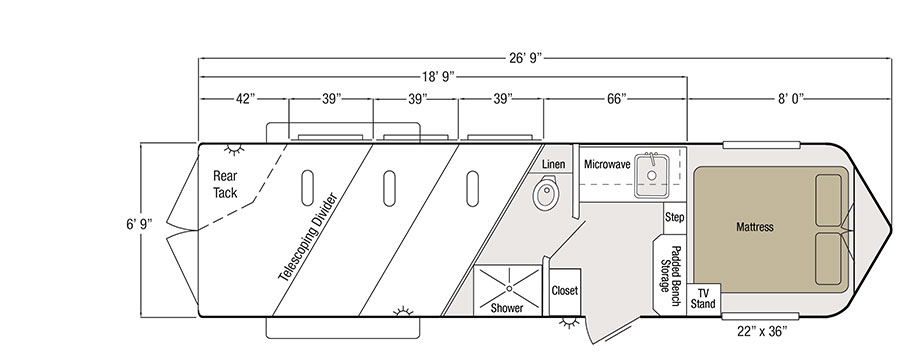 Sundowner Santa Fe Living Quarter Floorplan