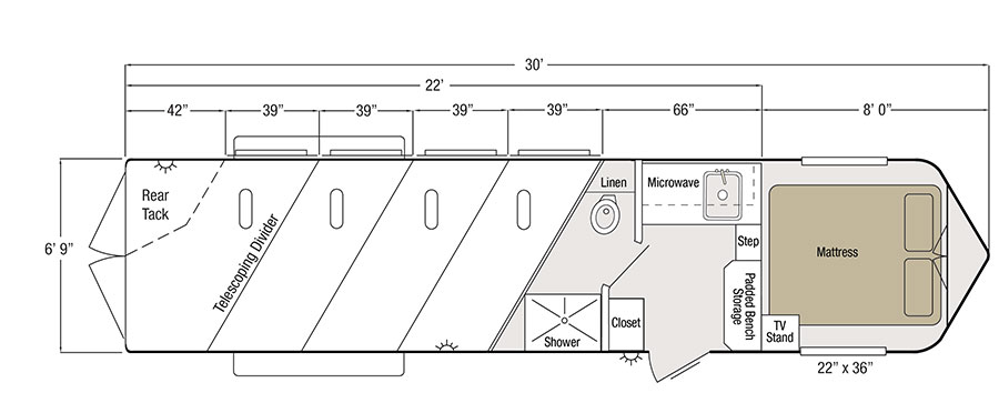 Sundowner Santa Fe Living Quarter Floorplan