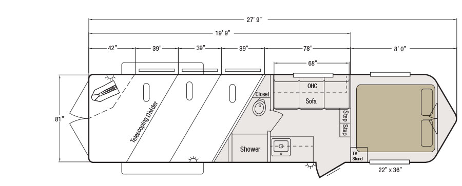 Sundowner Santa Fe Living Quarter Floorplan