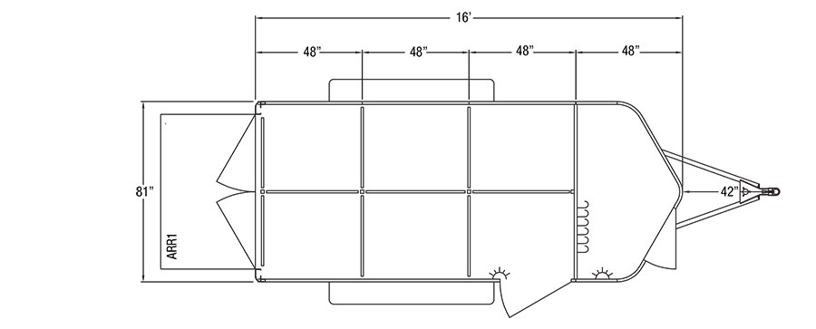 Sundowner Showman Bumper Pull Trailer Floorplan