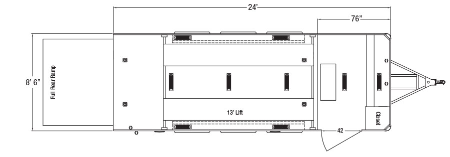 Sundowner 24ft Stacker Series Trailer Floorplan