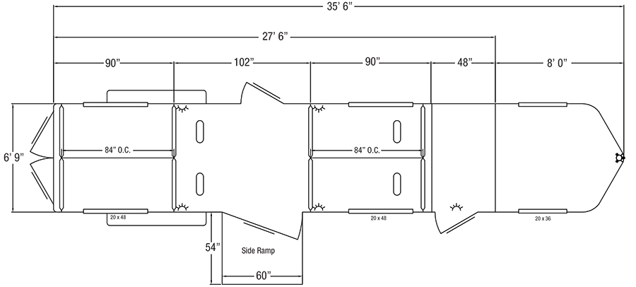 Sundowner Sportman Bumper Pull Trailer Floorplan