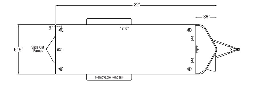 Sundowner ULTRA Utility Trailer Floorplan