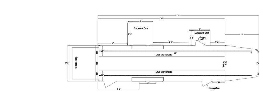 Sundowner Wedge Auto Transport Race Series 2 Car Trailer Floorplan