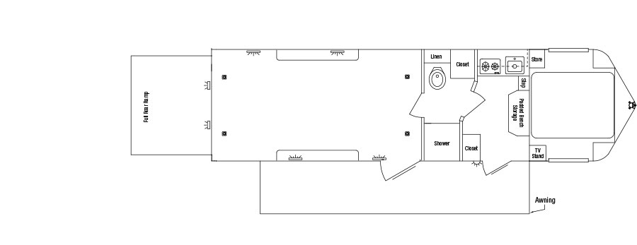 Sundowner Toy Hauler Gooseneck Trailer Floorplan