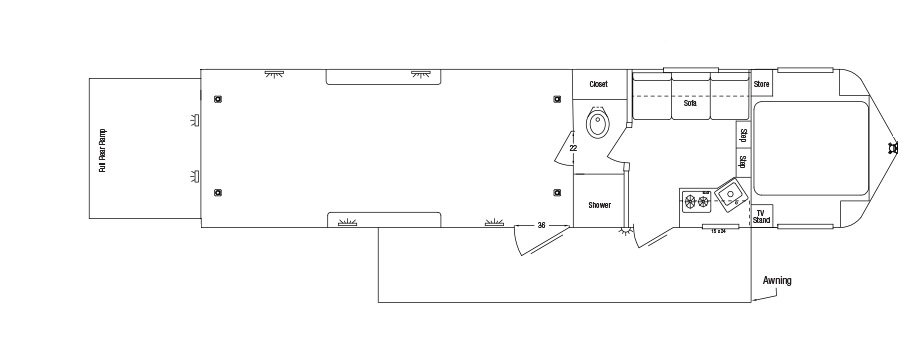 Sundowner Toy Hauler Gooseneck Trailer Floorplan