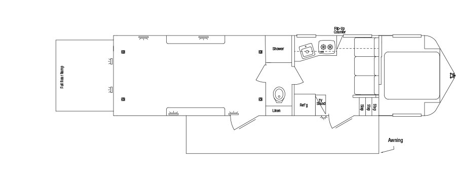 Sundowner Toy Hauler Gooseneck Trailer Floorplan