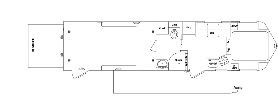 Sundowner Toy Hauler Gooseneck Trailer Floorplan