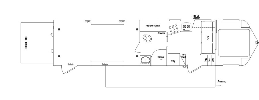 Sundowner Toy Hauler Gooseneck Trailer Floorplan
