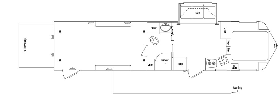 Sundowner Toy Hauler Gooseneck Trailer Floorplan