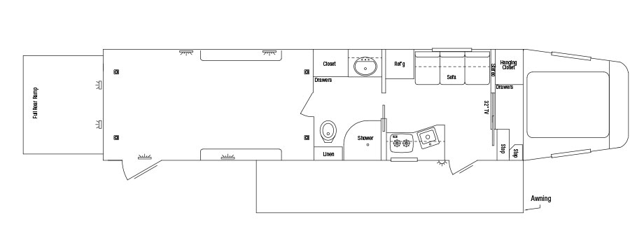 Sundowner Toy Hauler Gooseneck Trailer Floorplan