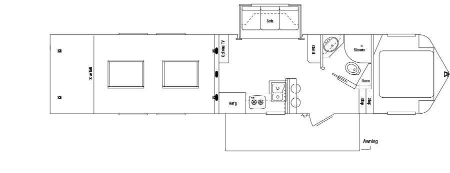 Sundowner Toy Hauler Gooseneck Trailer Floorplan