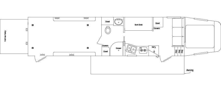 Sundowner Toy Hauler Gooseneck Trailer Floorplan