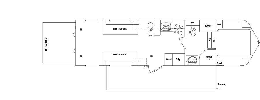 Sundowner Toy Hauler Gooseneck Trailer Floorplan