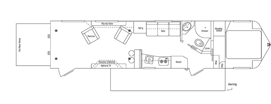Sundowner Toy Hauler Gooseneck Trailer Floorplan