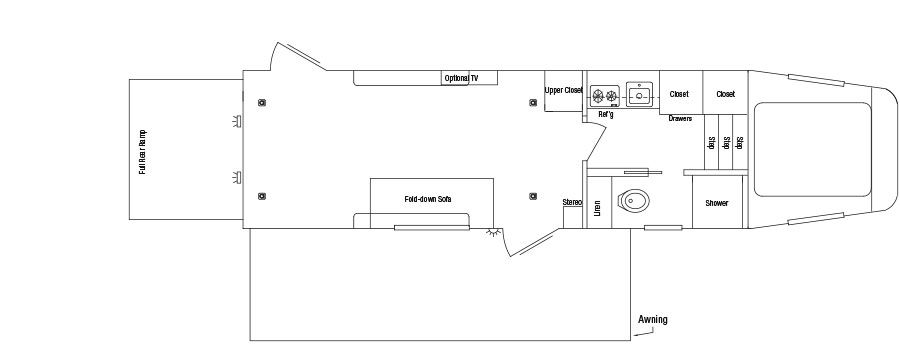 Sundowner Toy Hauler Gooseneck Trailer Floorplan